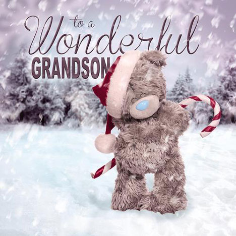 3D Holographic Grandson Me to You Bear Christmas Card £2.99